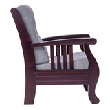 Indiana Elite Wooden Sofa Set (3+1+1 Seater) - Light Walnut Finish