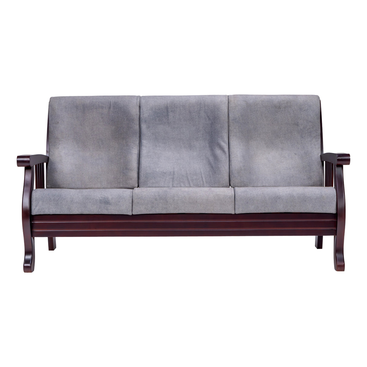 Indiana Elite Wooden Sofa Set (3+1+1 Seater) - Light Walnut Finish