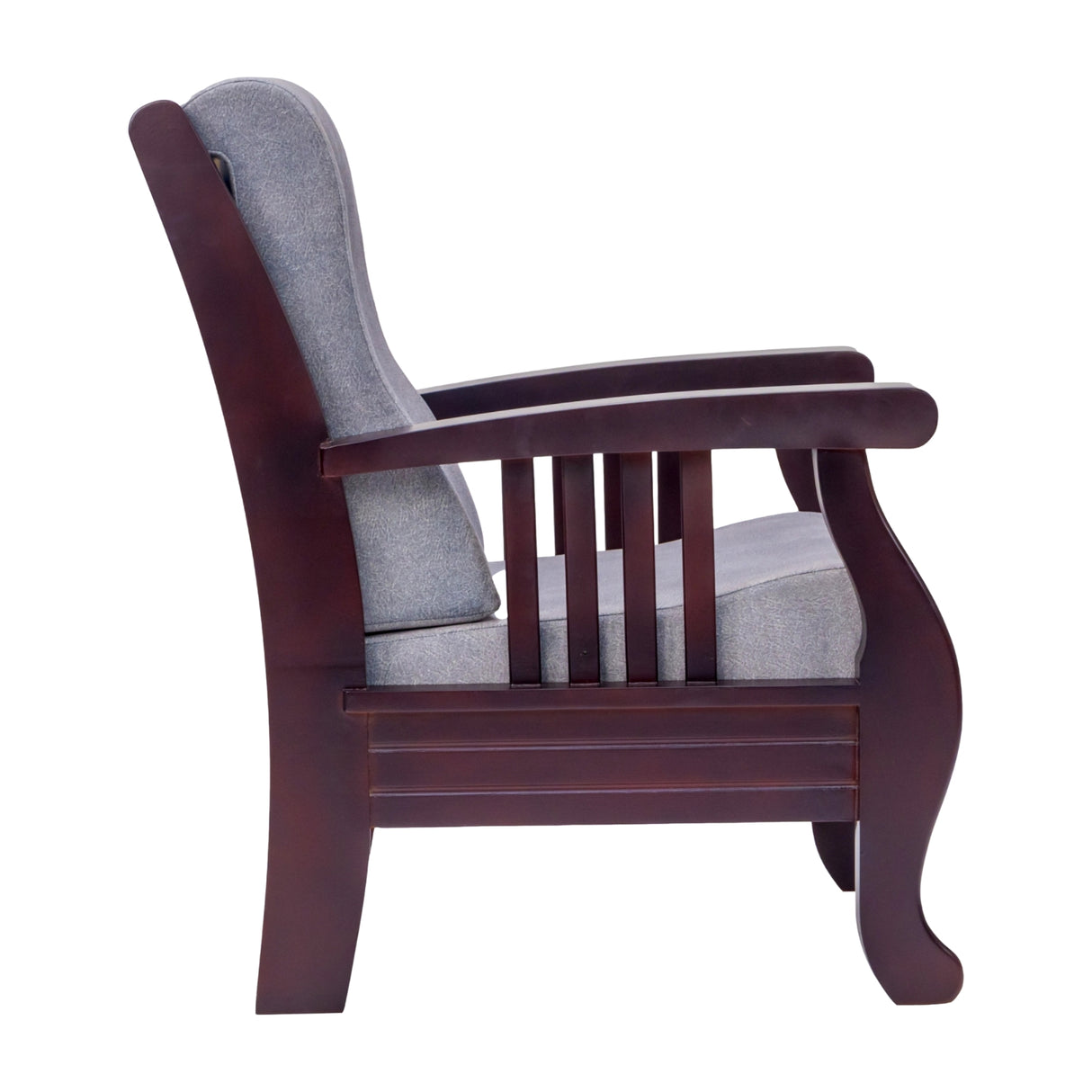 Indiana Elite Wooden Sofa 1-Seater - Light Walnut Finish