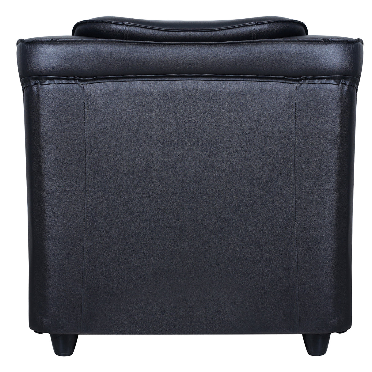 Kassel Rexine Sofa 1-Seater - Black