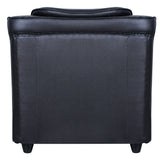 Kassel Rexine Sofa 1-Seater - Black