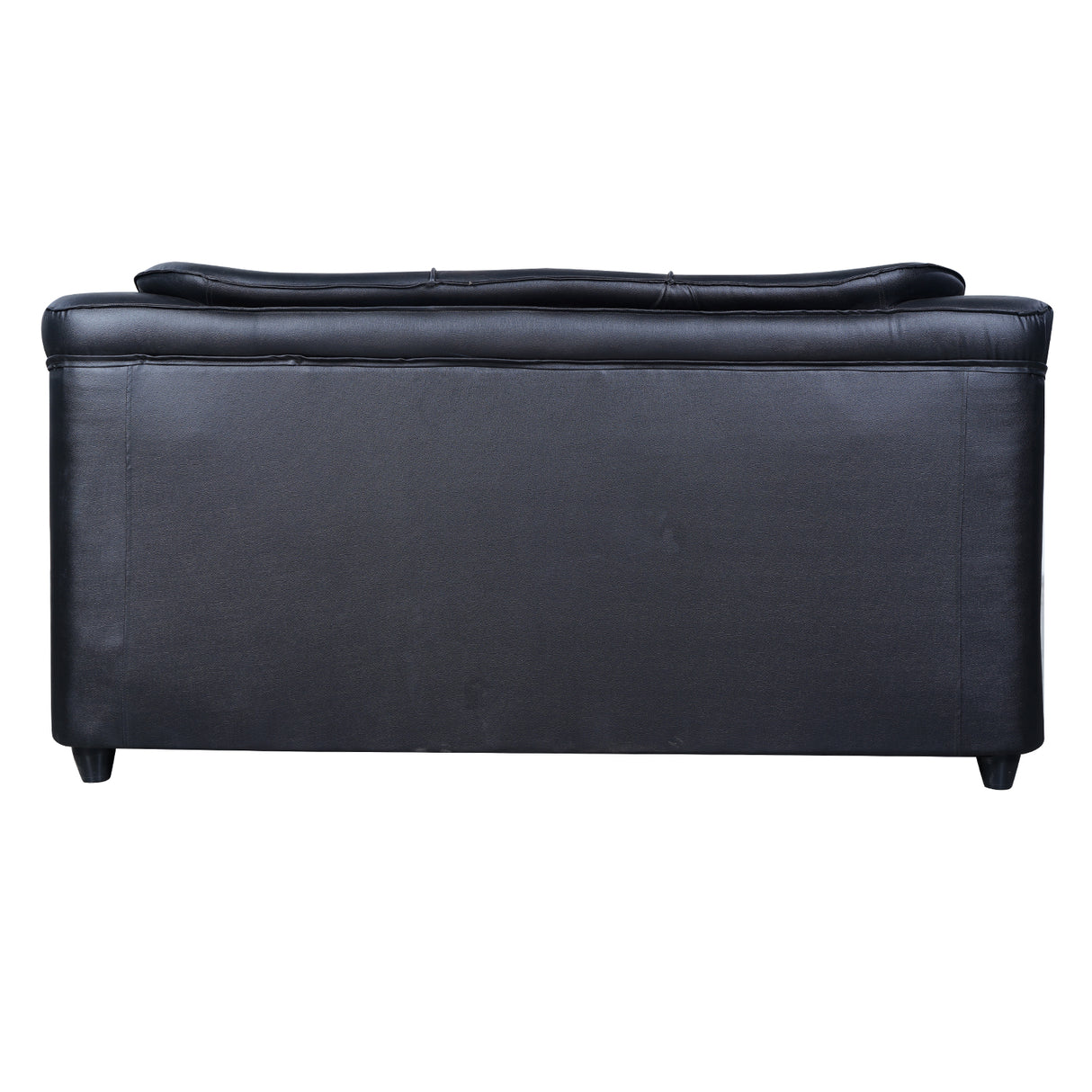 Kassel Rexine Sofa 3-Seater - Black