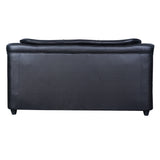 Kassel Rexine Sofa 3-Seater - Black