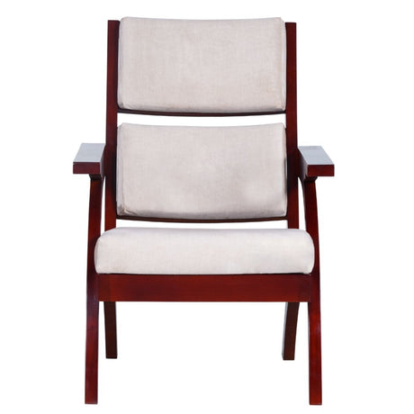 Kelso Wooden Arm Chair (3+1+1-Seater) - Light Walnut Finish