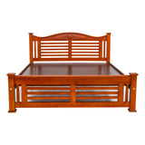 Lapaaz Luxury Wooden Bed Queen Size - Teak Finish