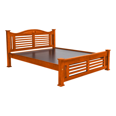 Lapaaz Luxury Wooden Bed King Size - Teak Finish