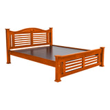 Lapaaz Luxury Wooden Bed Queen Size - Teak Finish