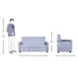 Likasi Fabric Sofa 3-Seater - Light Grey