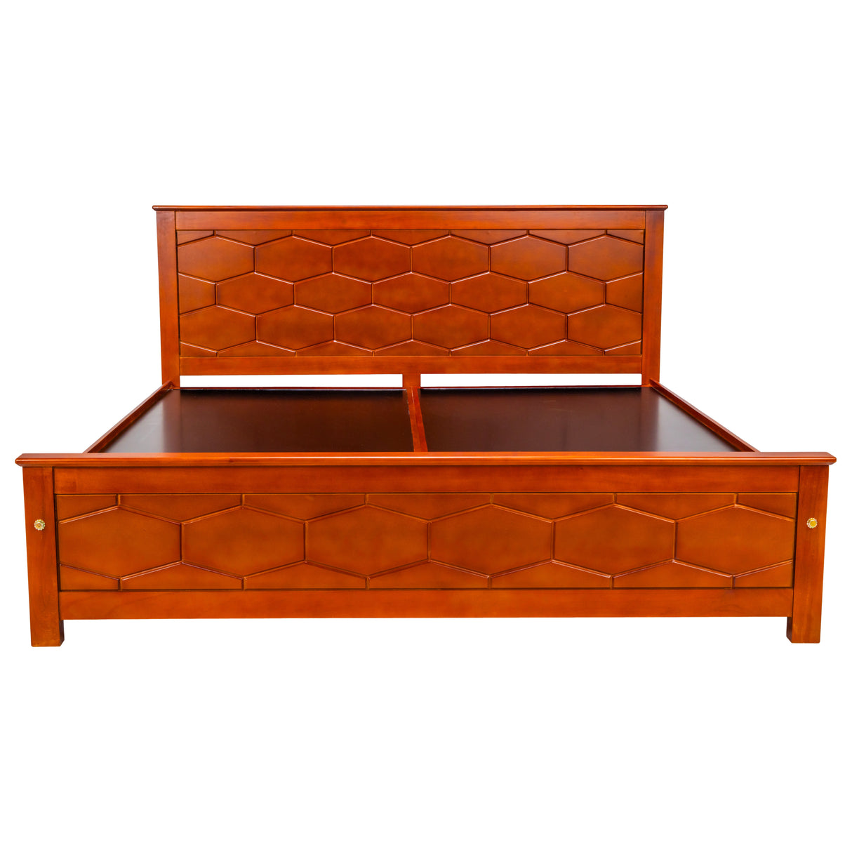 Lincoln Wooden Cot King Size - Teak Finish