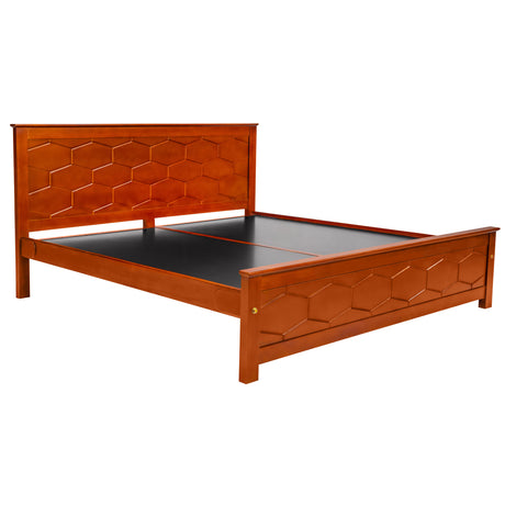 Lincoln Wooden Cot King Size - Teak Finish
