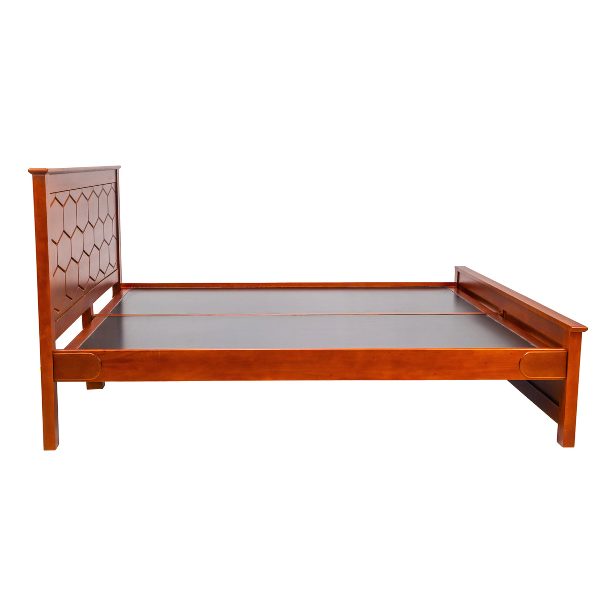 Lincoln Wooden Cot King Size - Teak Finish