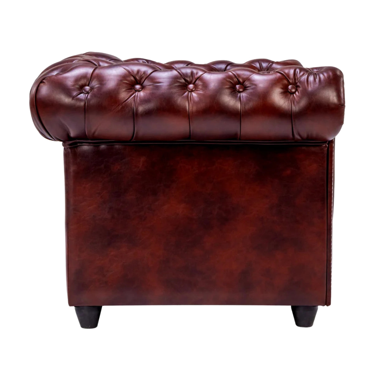 Lisbon Chester Rexine Sofa 1-Seater - Maroon