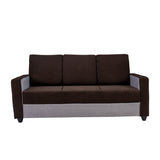 Luxor Elegant Fabric Sofa Set (3+1+1 Seater) - Brown and Grey