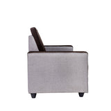 Luxor Elegant Fabric Sofa 3-Seater - Brown and Grey