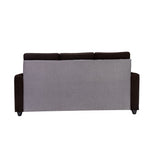 Luxor Elegant Fabric Sofa 3-Seater - Brown and Grey