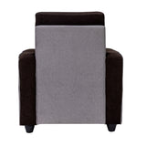 Luxor Elegant Fabric Sofa Set (3+1+1 Seater) - Brown and Grey