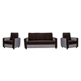 Luxor Elegant Fabric Sofa Set (3+1+1 Seater) - Brown and Grey