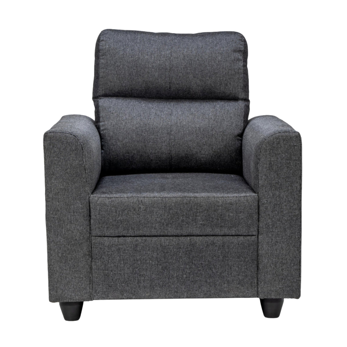 Lyon Classic Comfort Fabric Sofa 1-Seater - Dark Grey