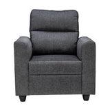 Lyon Classic Comfort Fabric Sofa 1-Seater - Dark Grey