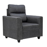 Lyon Classic Comfort Fabric Sofa 1-Seater - Dark Grey