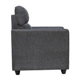 Lyon Classic Comfort Fabric Sofa 1-Seater - Dark Grey