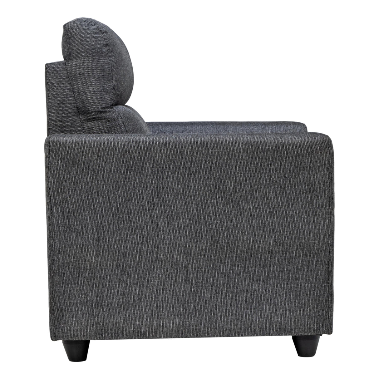 Lyon Classic Comfort Fabric Sofa Set (3+1+1 Seater) - Dark Grey