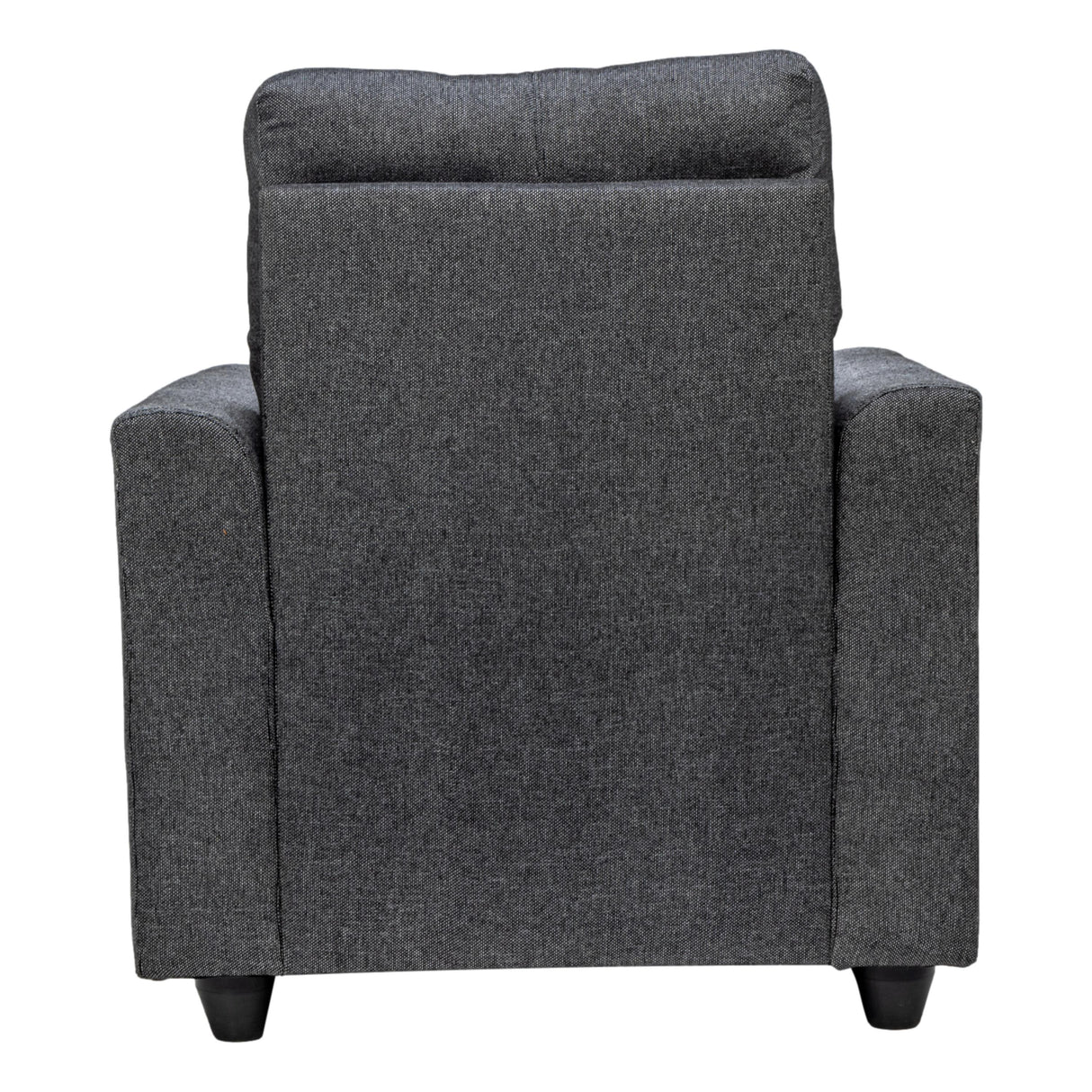Lyon Classic Comfort Fabric Sofa Set (3+1+1 Seater) - Dark Grey