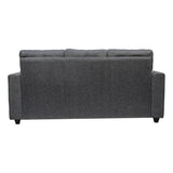 Lyon Classic Comfort Fabric Sofa Set (3+1+1 Seater) - Dark Grey