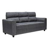 Lyon Classic Comfort Fabric Sofa 3-Seater - Dark Grey