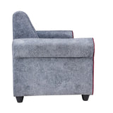 Madrid Deluxe Rolled Arm Fabric Sofa 3-Seater - Light Grey