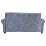 Madrid Deluxe Rolled Arm Fabric Sofa Set (3+1+1 Seater) - Light Grey