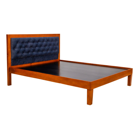 Melbourne Sophisticated Wooden Bed King Size - Teak Finish