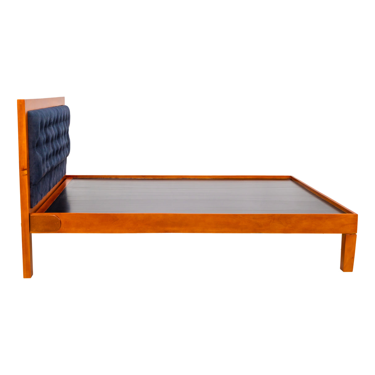 Melbourne Sophisticated Wooden Bed King Size - Teak Finish