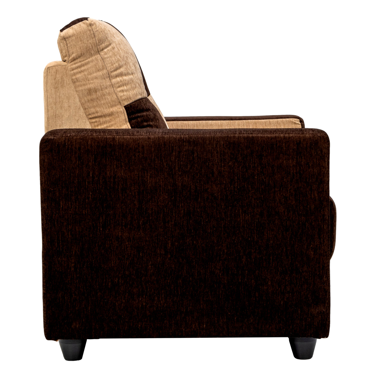 Metz Comfort Fabric Sofa Set (3+1+1 Seater) - Brown and Sandal