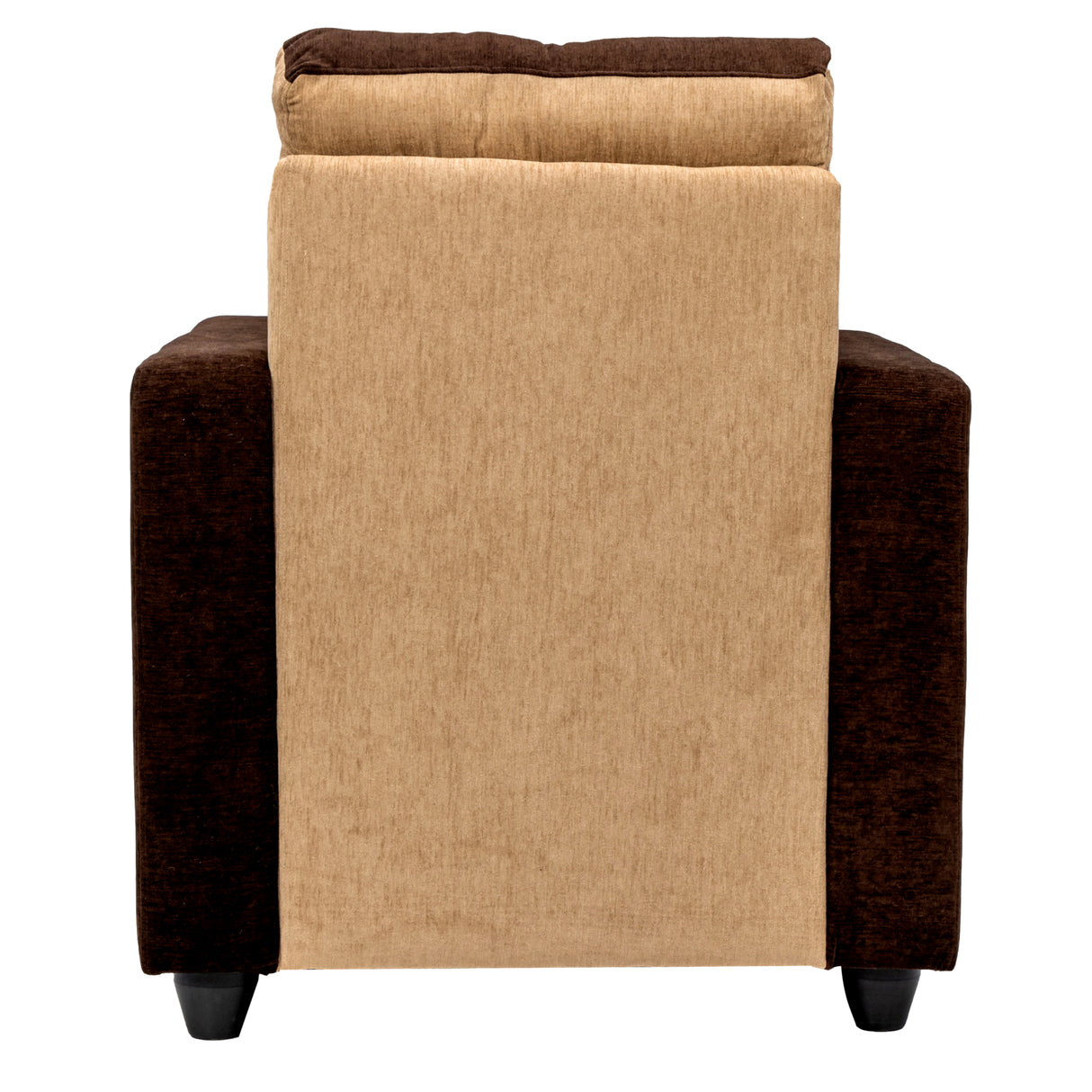 Metz Comfort Fabric Sofa Set (3+1+1 Seater) - Brown and Sandal