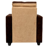 Metz Comfort Fabric Sofa Set (3+1+1 Seater) - Brown and Sandal