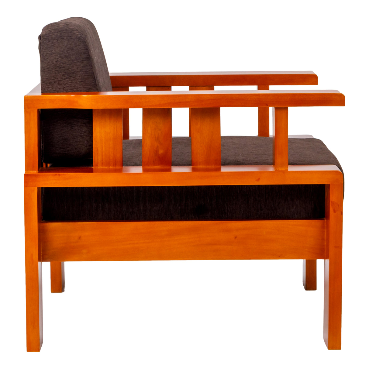 Missouri Grand Wooden Sofa Set (3+1+1 Seater) - Teak Finish