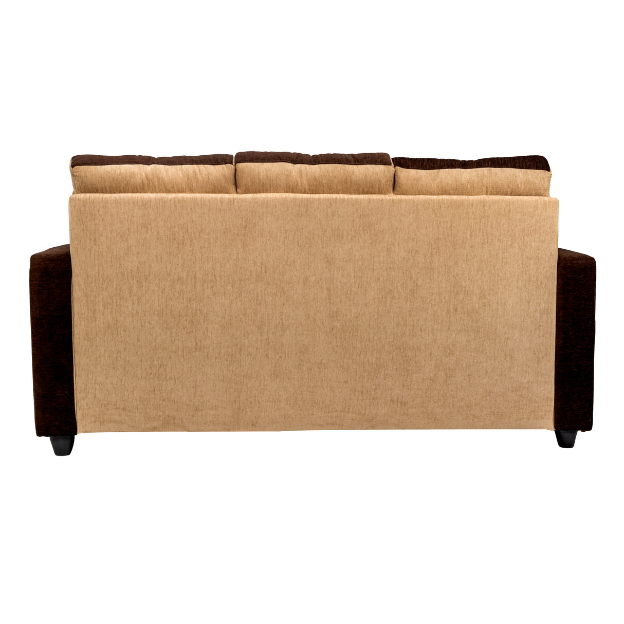 Metz Comfort Fabric Sofa 3-Seater - Brown and Sandal