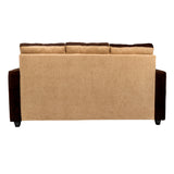 Metz Comfort Fabric Sofa Set (3+1+1 Seater) - Brown and Sandal