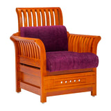 Orlando Regal Wooden Sofa 1-Seater - Teak Finish