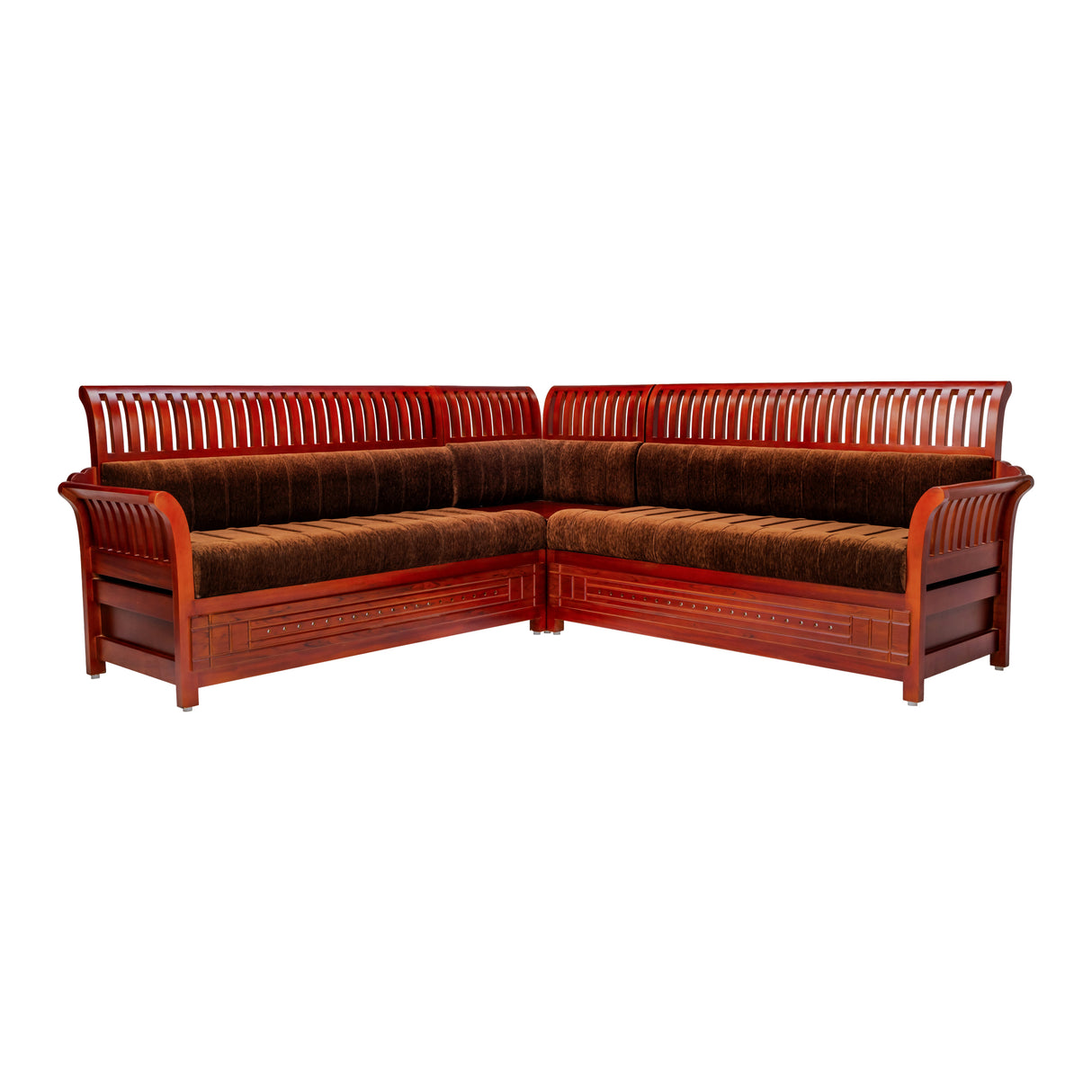 Orlando Regal Wooden Corner Sofa - Honey Finish