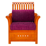 Orlando Regal Wooden Sofa Set (3+1+1 Seater) - Teak Finish