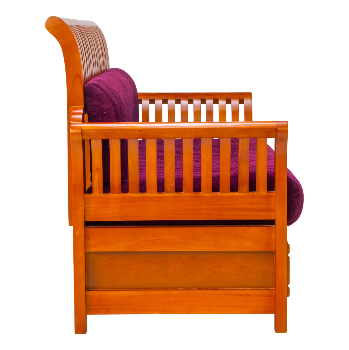 Orlando Regal Wooden Sofa Set (3+1+1 Seater) - Teak Finish