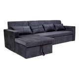 Oslo Modern Fabric Sofa Cum Bed - Dark Grey