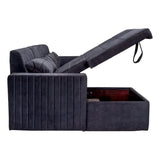 Oslo Modern Fabric Sofa Cum Bed - Dark Grey