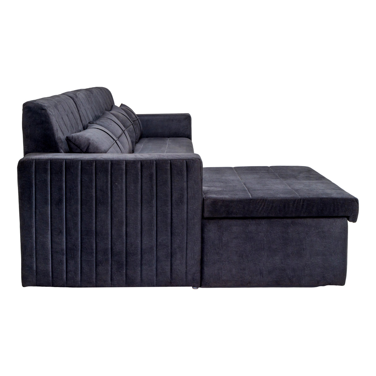Oslo Modern Fabric Sofa Cum Bed - Dark Grey