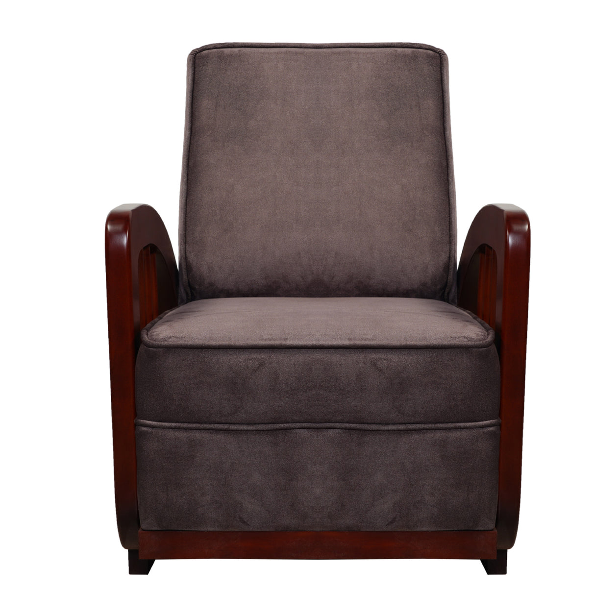 Peru Wooden Sofa 1-Seater - Teak Finish
