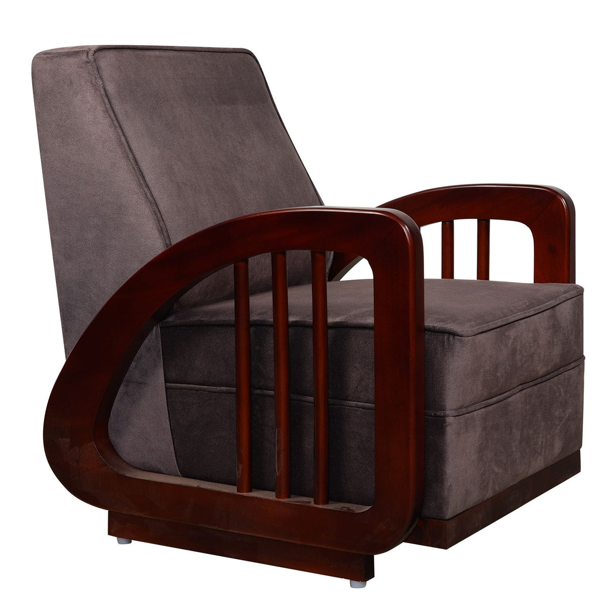 Peru Wooden Sofa Set (3+1+1-Seater) - Teak Finish