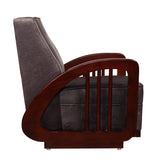 Peru Wooden Sofa 1-Seater - Teak Finish
