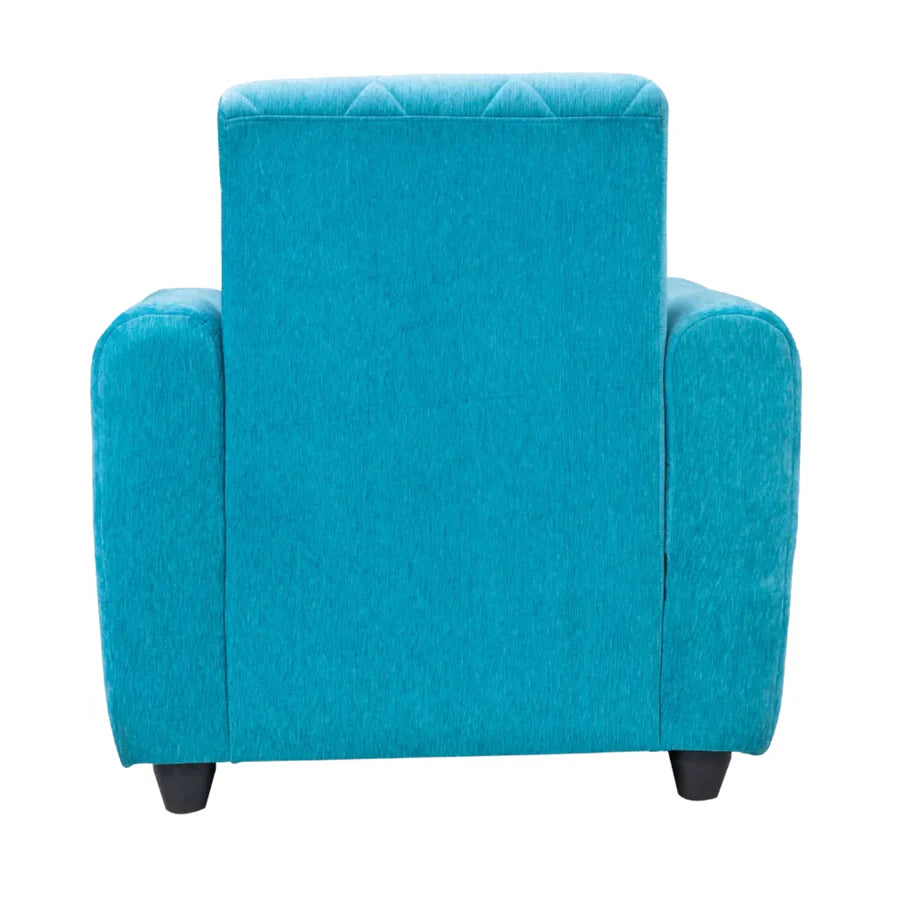 Porto Premium Short Rise Fabric Sofa Set (3+1+1 Seater) - Blue